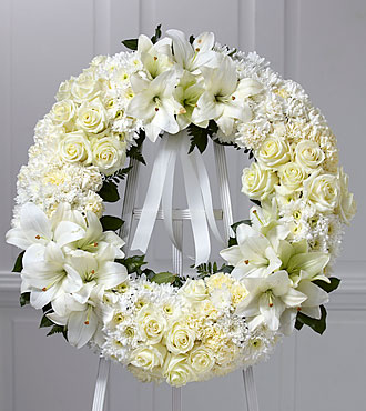 Condolence Messages To Pen Down With Funeral Flowers Card White on