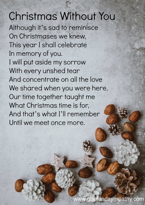 holidays without loved ones poems