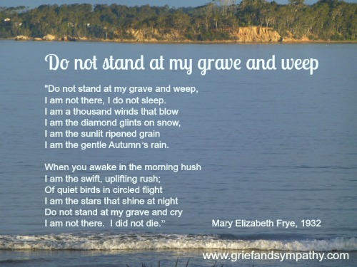 do not stand at my grave and weep words