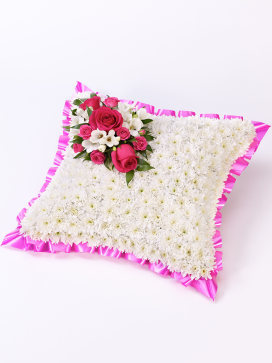 Pink and White Cushion of Flowers